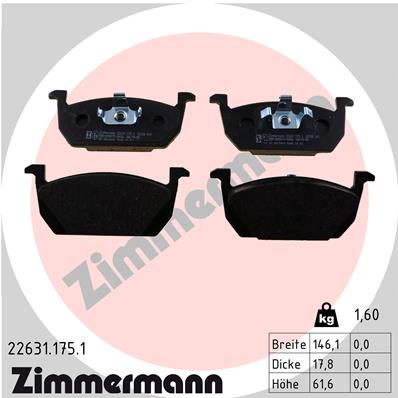 Zimmermann Brake pads for SEAT LEON SC (5F5) front