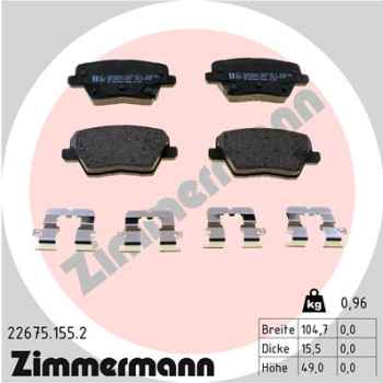 Zimmermann Brake pads for KIA XCEED (CD) rear