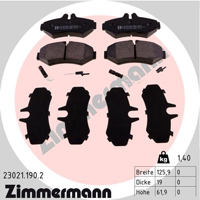 Zimmermann Brake pads for MERCEDES-BENZ G-KLASSE Cabrio (W463) rear