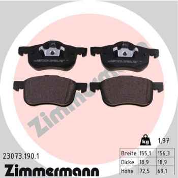 Zimmermann Brake pads for VOLVO XC70 CROSS COUNTRY (295) front