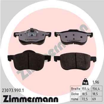 Zimmermann rd:z Brake pads for VOLVO S80 I (184) front