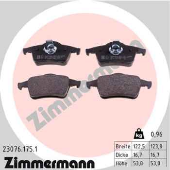 Zimmermann Brake pads for VOLVO S60 I (384) rear