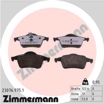Zimmermann rd:z Brake pads for VOLVO V70 II (285) rear