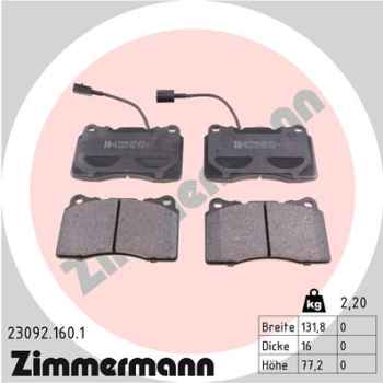 Zimmermann Brake pads for ALFA ROMEO BRERA (939_) front