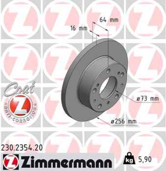 Zimmermann Brake Disc for FIAT DUCATO Kasten (280_) front