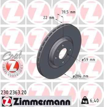 Zimmermann Brake Disc for LANCIA DEDRA (835_) front