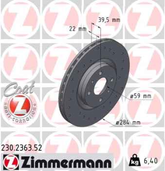 Zimmermann Sport Brake Disc for FIAT COUPE (175_) front
