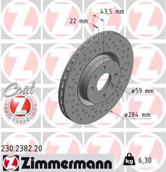 Zimmermann Brake Disc for ABARTH 500C / 595C / 695C (312_) front