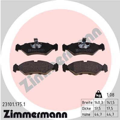 Zimmermann Bremsbeläge für MAZDA 121 III (JASM, JBSM) vorne