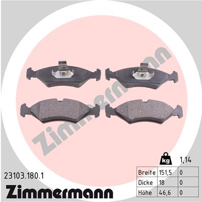 Zimmermann Brake pads for TVR GRIFFITH (TCT_) front