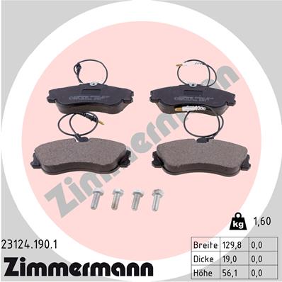 Zimmermann Brake pads for CITROËN BERLINGO / BERLINGO FIRST Großraumlimousine (MF, GJK, GFK) front