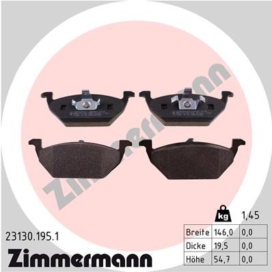 Zimmermann Brake pads for VW POLO (6R1, 6C1) front