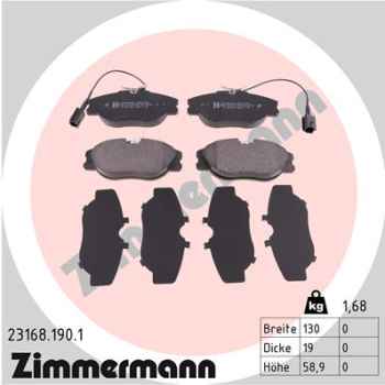 Zimmermann Bremsbeläge für FIAT CROMA (154_) vorne