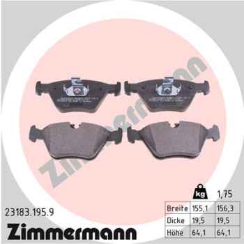 Zimmermann Bremsbeläge for BMW 3 Coupe (E46) front