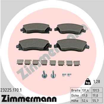 Zimmermann Brake pads for OPEL COMBO Tour front
