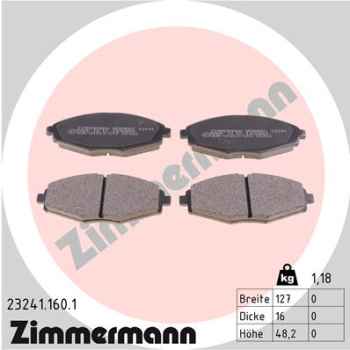 Zimmermann Brake pads for DAEWOO LANOS (KLAT) front