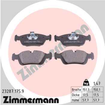 Zimmermann Bremsbeläge for BMW 3 Coupe (E36) front