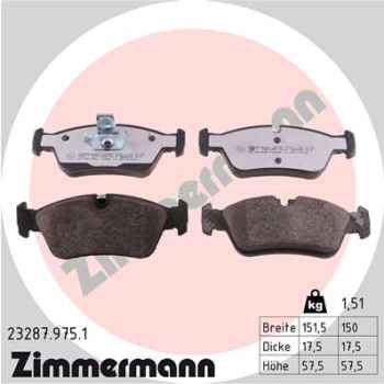 Zimmermann rd:z Brake pads for BMW 3 Coupe (E36) front