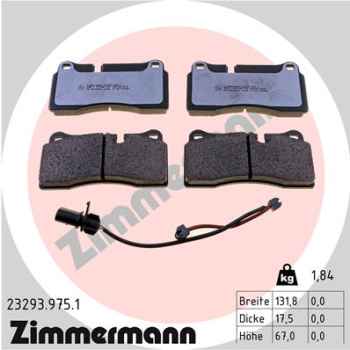 Zimmermann rd:z Brake pads for AUDI R8 Spyder (427, 429) rear