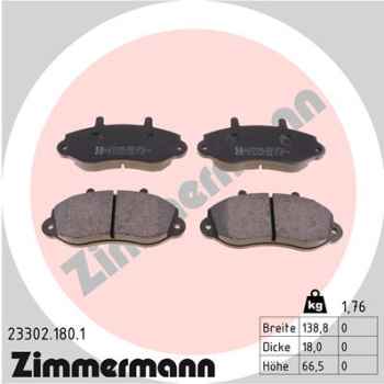 Zimmermann Brake pads for OPEL MOVANO Pritsche/Fahrgestell (X70) front