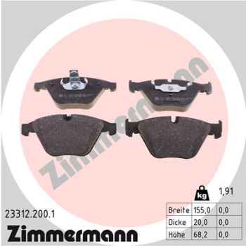 Zimmermann Bremsbeläge für BMW 7 (E65, E66, E67) vorne