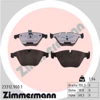 Zimmermann rd:z Brake pads for BMW 3 Coupe (E92) front