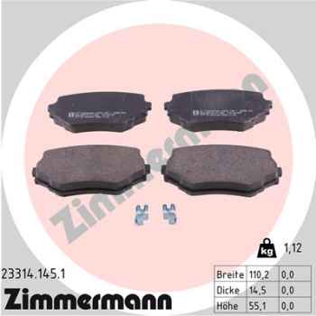 Zimmermann Brake pads for SUZUKI VITARA (ET, TA, TD) front