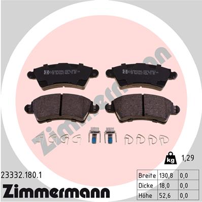 Zimmermann Brake pads for PEUGEOT 306 Break (7E, N3, N5) front