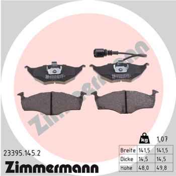 Zimmermann Brake pads for AUDI A2 (8Z0) front