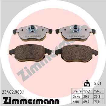 Zimmermann rd:z Brake pads for OPEL VECTRA C Caravan (Z02) front