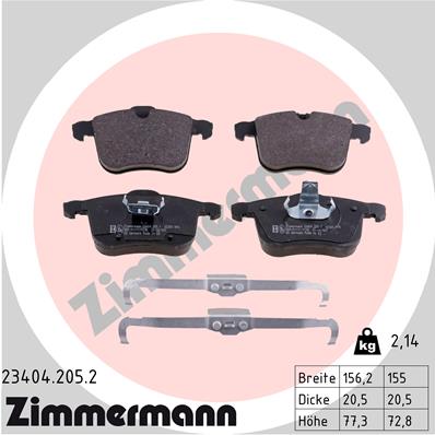 Zimmermann Brake pads for CADILLAC BLS Wagon front