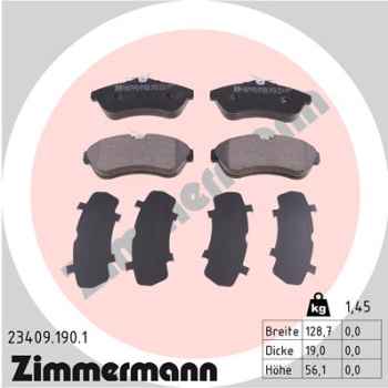 Zimmermann Brake pads for CITROËN C3 I (FC_, FN_) front