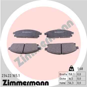 Zimmermann Brake pads for NISSAN X-TRAIL (T30) front