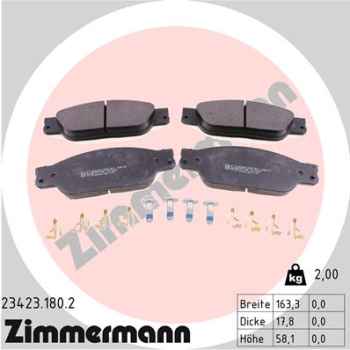 Zimmermann Brake pads for LINCOLN LS front