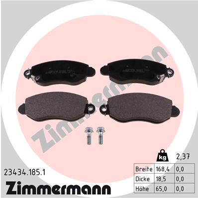 Zimmermann Brake pads for FORD TRANSIT Kasten (FA_ _) front