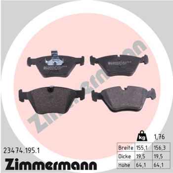 Zimmermann Brake pads for WIESMANN MF3 Roadster front