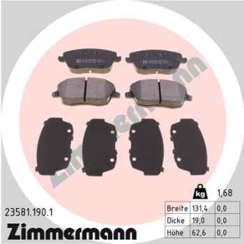 Zimmermann Brake pads for SKODA FABIA I (6Y2) front