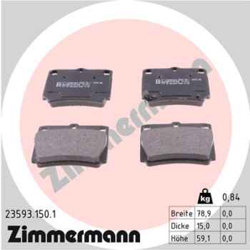 Zimmermann Brake pads for MITSUBISHI PAJERO SPORT I (K7_, K9_) rear