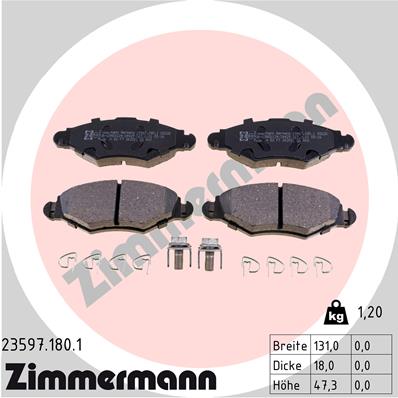 Zimmermann Brake pads for CITROËN XSARA Coupe (N0) front