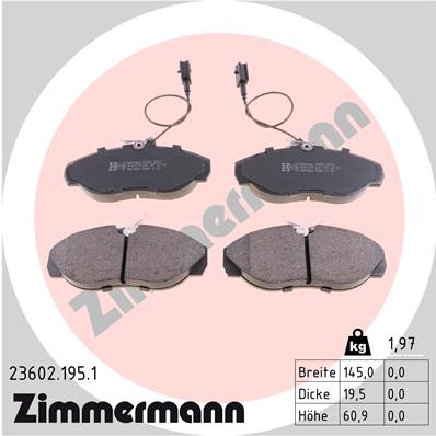 Zimmermann Brake pads for CITROËN JUMPER Bus (230P) front