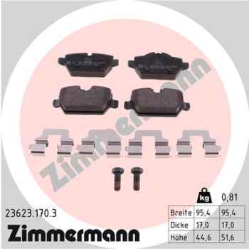 Zimmermann Brake pads for BMW 1 (E87) rear