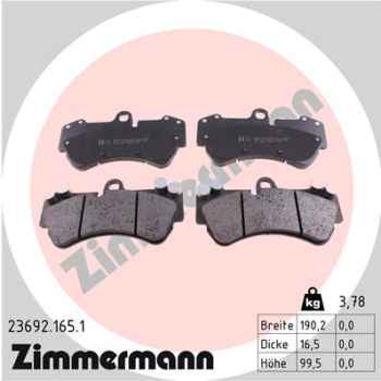 Zimmermann Brake pads for PORSCHE CAYENNE (9PA) front