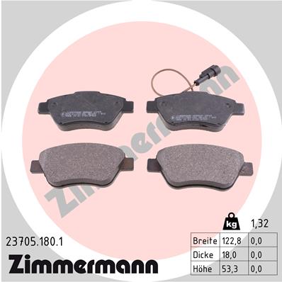 Zimmermann Bremsbeläge für FIAT PANDA / PANDA CLASSIC (169_) vorne