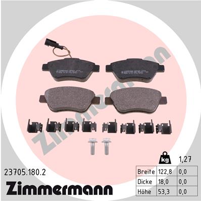 Zimmermann Brake pads for FIAT DOBLO Cargo (223_) front