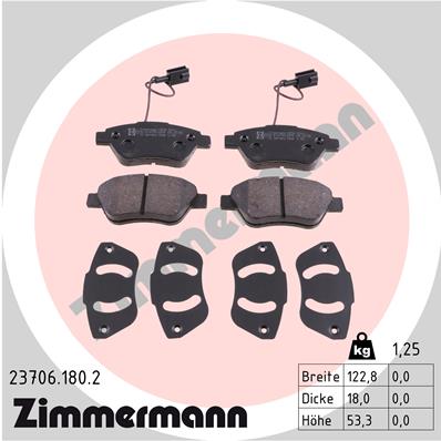 Zimmermann Brake pads for CITROËN NEMO Kombi front