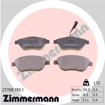 Zimmermann Brake pads for FIAT STILO Multi Wagon (192_) front