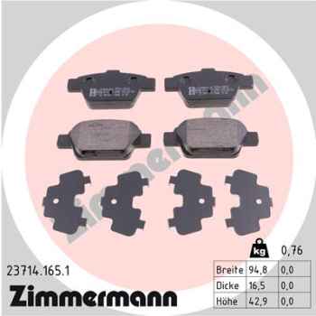 Zimmermann Brake pads for FIAT STILO Multi Wagon (192_) rear