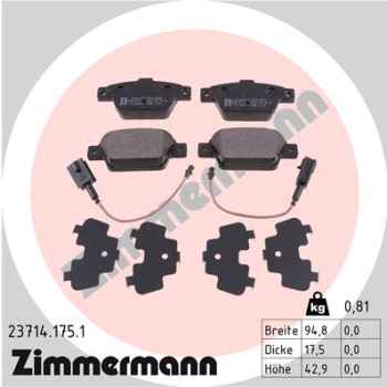 Zimmermann Brake pads for FIAT BRAVO II (198_) rear
