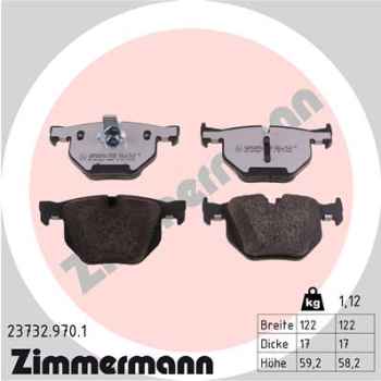 Zimmermann rd:z Brake pads for BMW 6 Cabriolet (E64) rear