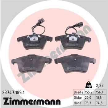 Zimmermann Brake pads for VW TOUAREG (7LA, 7L6, 7L7) front